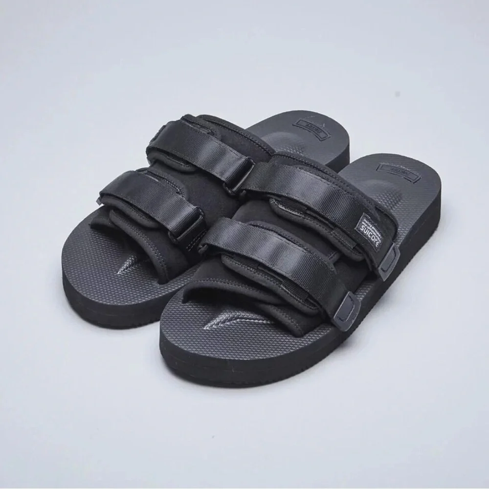 Suicoke Black Adjustable‎ Strapped Slide Sandals Size 7